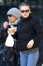 VANESSA PARADIS and LILY-ROSE DEPP Out in New York 10/19/2018