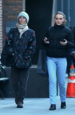 VANESSA PARADIS and LILY-ROSE DEPP Out in New York 10/19/2018