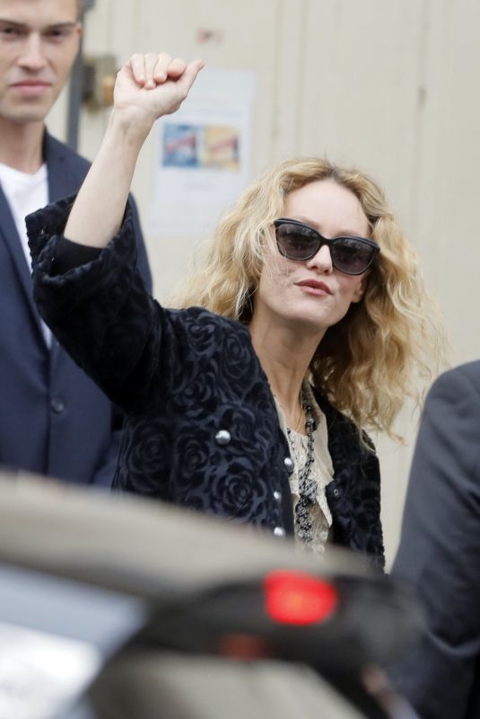 VANESSA PARADIS Arrives at Chanel Fashion Show in Paris 10/02/2018