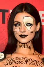 VICTORIA JUSTICE at Just Jared Halloween Bash in West Hollywood 01/27/2018