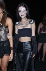 VICTORIA JUSTICE at Just Jared Halloween Party in West Hollywood 01/27/2018