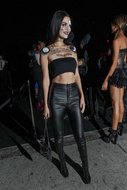 VICTORIA JUSTICE at Just Jared Halloween Party in West Hollywood 01/27/2018