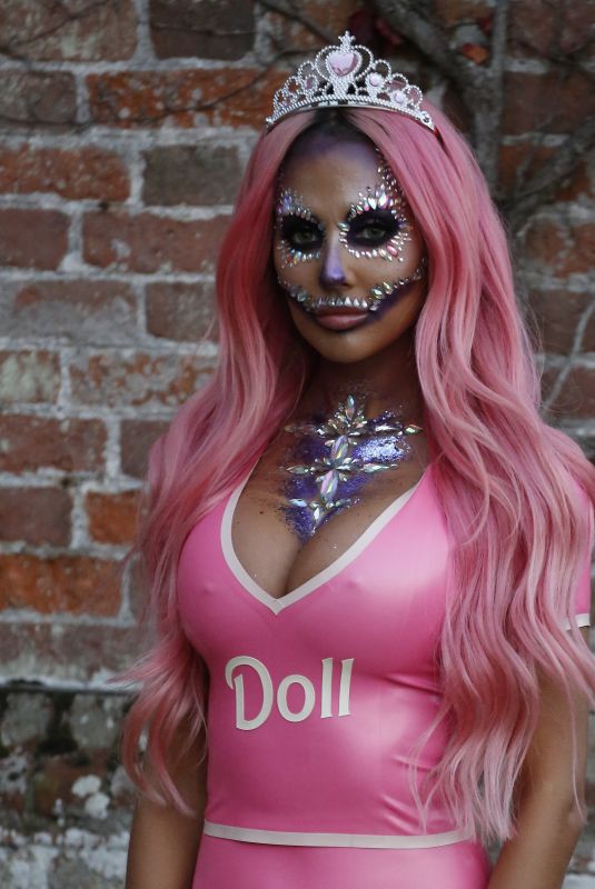 YAZMIN OUKHELLOU at Towie Halloween in Suffolk 10/18/2018