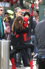 ZENDAYA COLEMAN on the Set of Spider-man: Far from Home in New York 10/12/2018