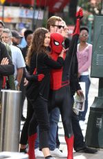 ZENDAYA COLEMAN on the Set of Spider-man: Far from Home in New York 10/12/2018