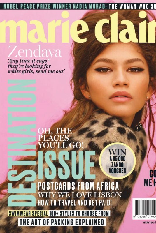 ZENDAYA in Marie Claire Magazine, South Africa November 2018