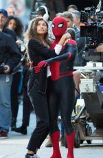 ZENDAYA on the Set of Spider-man: Far from Home in New York 10/15/2018