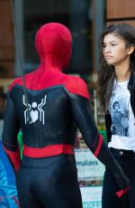 ZENDAYA on the Set of Spider-man: Far from Home in New York 10/15/2018