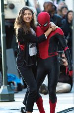 ZENDAYA on the Set of Spider-man: Far from Home in New York 10/15/2018
