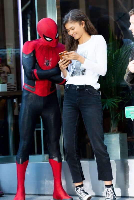 ZENDAYA on the Set of Spider-man: Far from Home in New York 10/15/2018