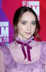 ZOE KAZAN at Wildlife Premiere at BFI London Film Festival 10/13/2018