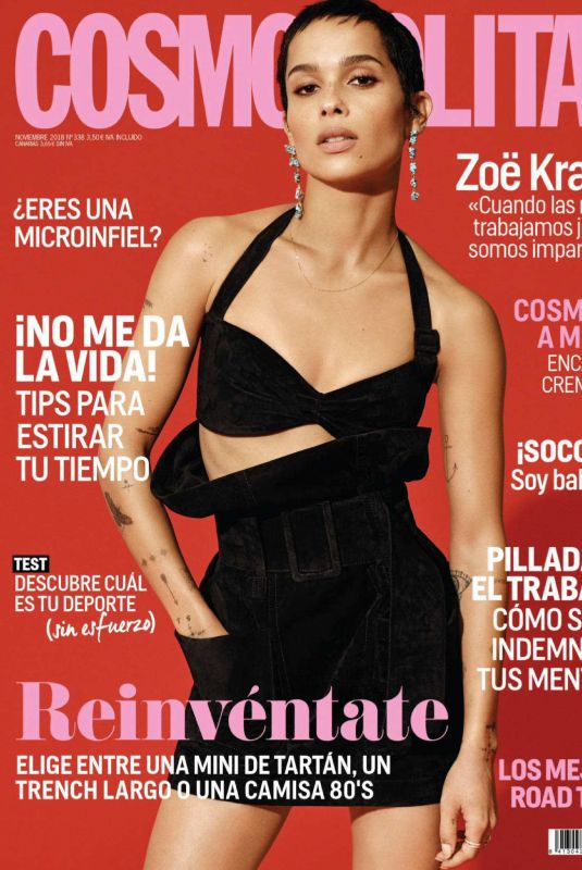 ZOE KRAVITZ in Cosmopolitan Magazine, Spain November 2018