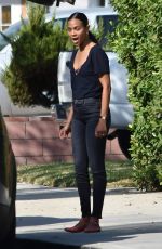 ZOE SALDANA Out and About in Studio City 10/12/2018