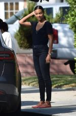 ZOE SALDANA Out and About in Studio City 10/12/2018