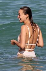 ALANA and MARIELLE HADID in Bikinis at a Beach in Miami 11/21/2018