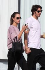 ALESSANDRA AMBROSIO and Nicolo Oddi Out for Breakfast in Venice Beach 11/26/2018