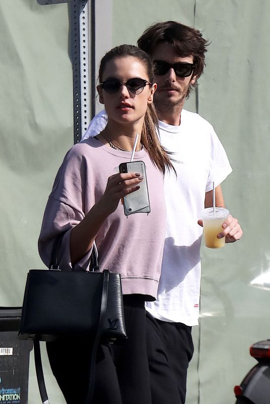 ALESSANDRA AMBROSIO and Nicolo Oddi Out for Breakfast in Venice Beach 11/26/2018