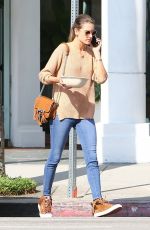 ALESSANDRA AMBROSIO Leaves Pacific Coast Sports Medicine in Brentwood 11/08/2018