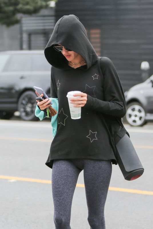 ALESSANDRA AMBROSIO Leaves Yoga Class in Santa Monica 11/07/2018