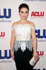 ALYSSA MILANO at Aclu Bill of Rights Dinner in Beverly Hills 11/11/2018