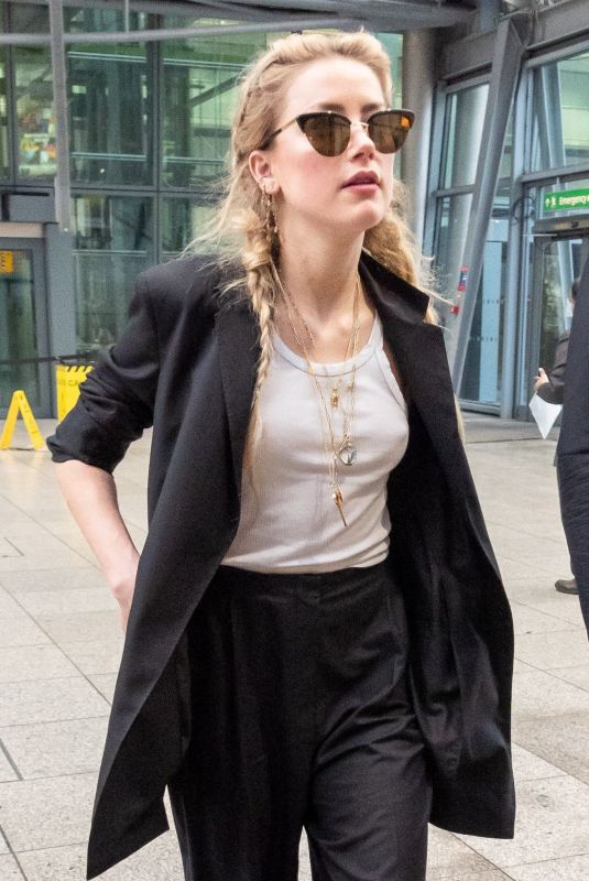 AMBER HEARD at Heathrow Airport in London 11/24/2018