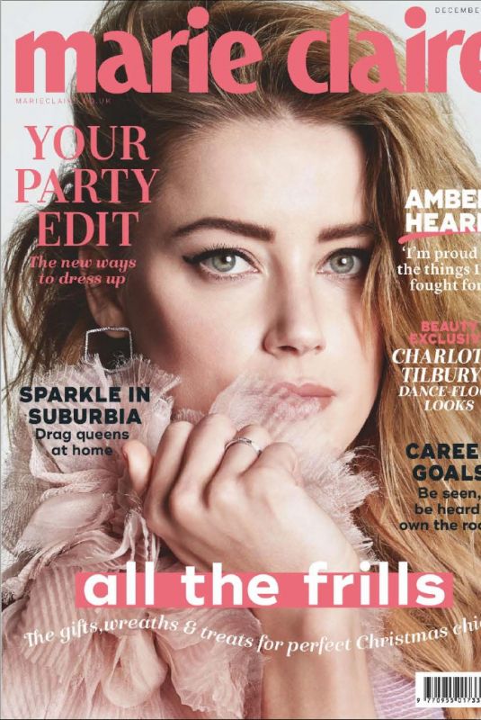 AMBER HEARD in Marie Claire Magazine, UK December 2018