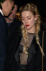 AMBER HEARD Leaves Her Hotel in London 11/25/2018