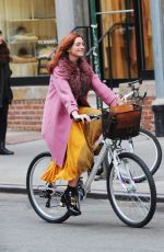 ANNE HATHAWAY on a the Set of Modern Love in New York 11/30/2018