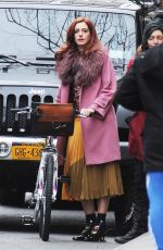 ANNE HATHAWAY on a the Set of Modern Love in New York 11/30/2018
