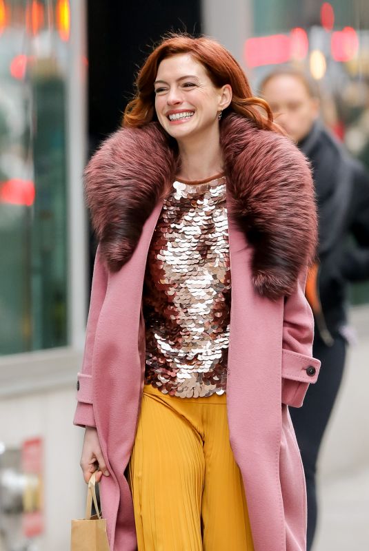 ANNE HATHAWAY Out and About in New York 11/20/2018
