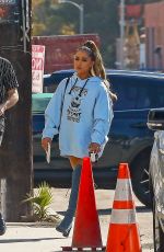 ARIANA GRANDE Heading to Recording Studio in Hollywood 11/09/2018