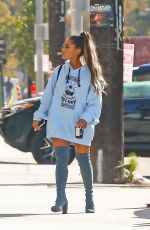 ARIANA GRANDE Heading to Recording Studio in Hollywood 11/09/2018