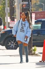ARIANA GRANDE Heading to Recording Studio in Hollywood 11/09/2018
