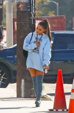 ARIANA GRANDE Heading to Recording Studio in Hollywood 11/09/2018