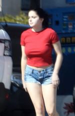 ARIEL WINTER in Denim Shorts at a Gas Station in Studio City 11/03/2018