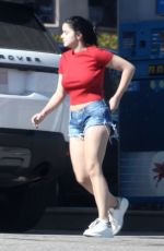 ARIEL WINTER in Denim Shorts at a Gas Station in Studio City 11/03/2018