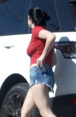 ARIEL WINTER in Denim Shorts at a Gas Station in Studio City 11/03/2018