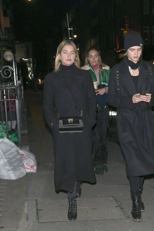 ASHLEY BENSON and CARA DELEVINGNE at Mandrake Hotel in London 11/21/2018