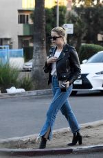 ASHLEY BENSON Leaves Rite Aid in West Hollywood 11/05/2018