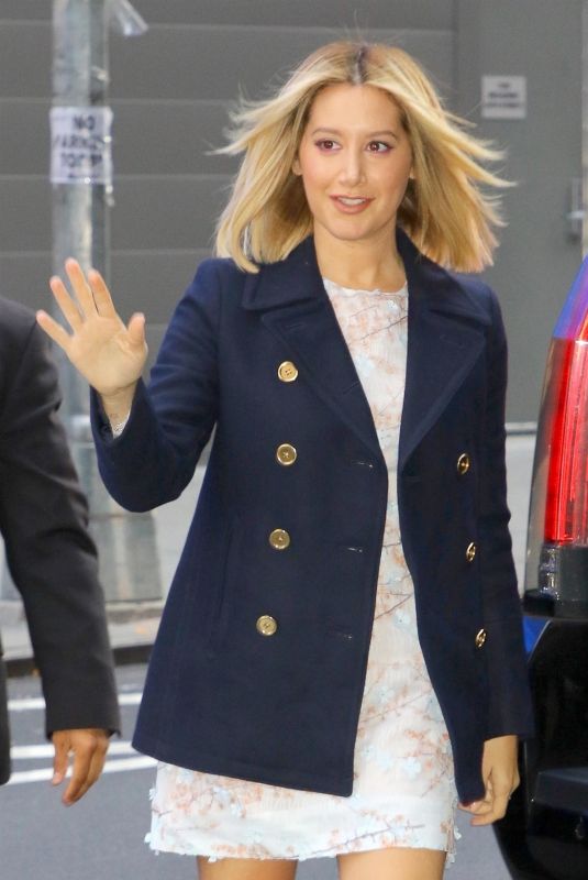 ASHLEY TISDALE Arrives at Good Morning America in New York 11/12/2018