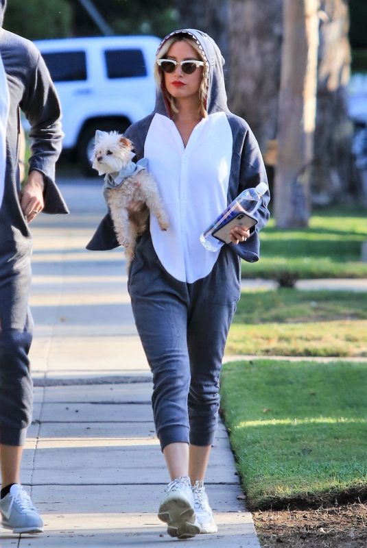ASHLEY TISDALE Heading to Halloween Party in Los Angeles 10/31/2018