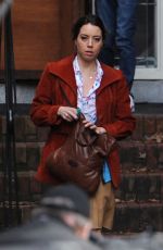 AUBREY PLAZA on the Set of Child
