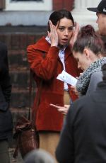 AUBREY PLAZA on the Set of Chucky in Vancouver 11/03/2018