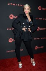 BEBE REXHA at Spotify Secret Genius Awards in New York 11/16/2018