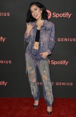 BECKY G at Spotify Secret Genius Awards in New York 11/16/2018