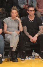 BEHATI PRINSLOO and Adam Levine at LA Lakers Game in Los Angeles 11/23/2018