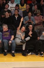 BEHATI PRINSLOO and Adam Levine at LA Lakers Game in Los Angeles 11/23/2018