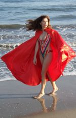 BLANCA BLANCO as Supergirl on Halloween at Malibu Beach 10/31/2018