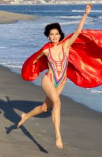 BLANCA BLANCO as Supergirl on Halloween at Malibu Beach 10/31/2018