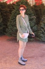 BLANCA BLANCO with Her Rabbit Going Christmas Tree Shopping in Agoura Hills 11/26/2018